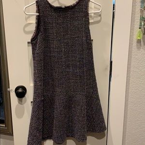 Drop waist tweed dress